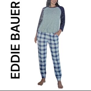 Eddie Bauer | 2/$24 Women's Plaid Pajama Set |Blue/Gray| L, XL, XXL Available